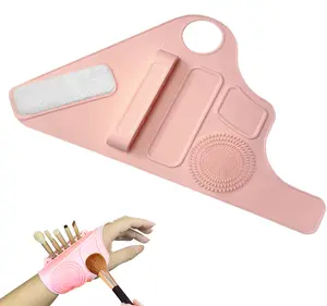 Silicone Hand Makeup Tool for Holding Cosmetic Pen Mixing Palette for Liquid Foundation Makeup