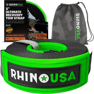 Recovery Tow Strap (3" X 20'), 31,518Lb Break Strength - Emergency Recovery Strap Tow Rope for Truck, Car & More, Heavy Duty Towing Strap for Off road