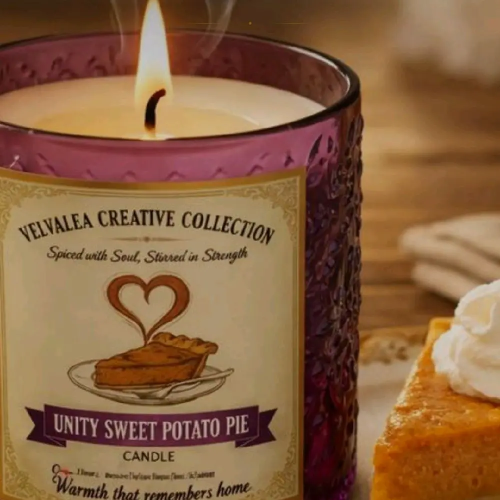 Sweet Potato Pie Soy Candle 8oz Hand-Poured Black-Owned Heritage Candle Gift