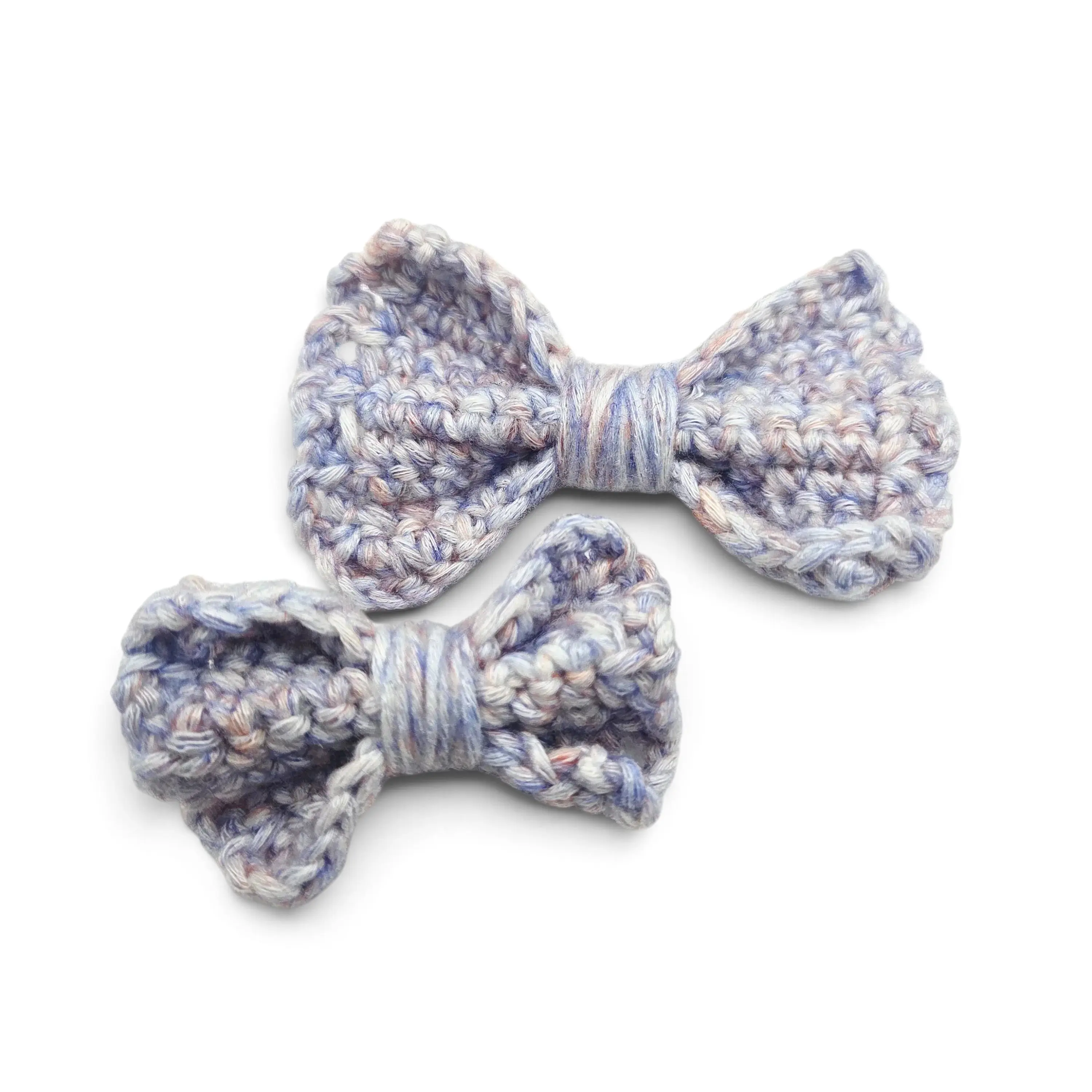 Crochet Bow Barrette Set