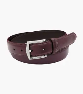Stacy Adams 087 Leather Belt Burgundy