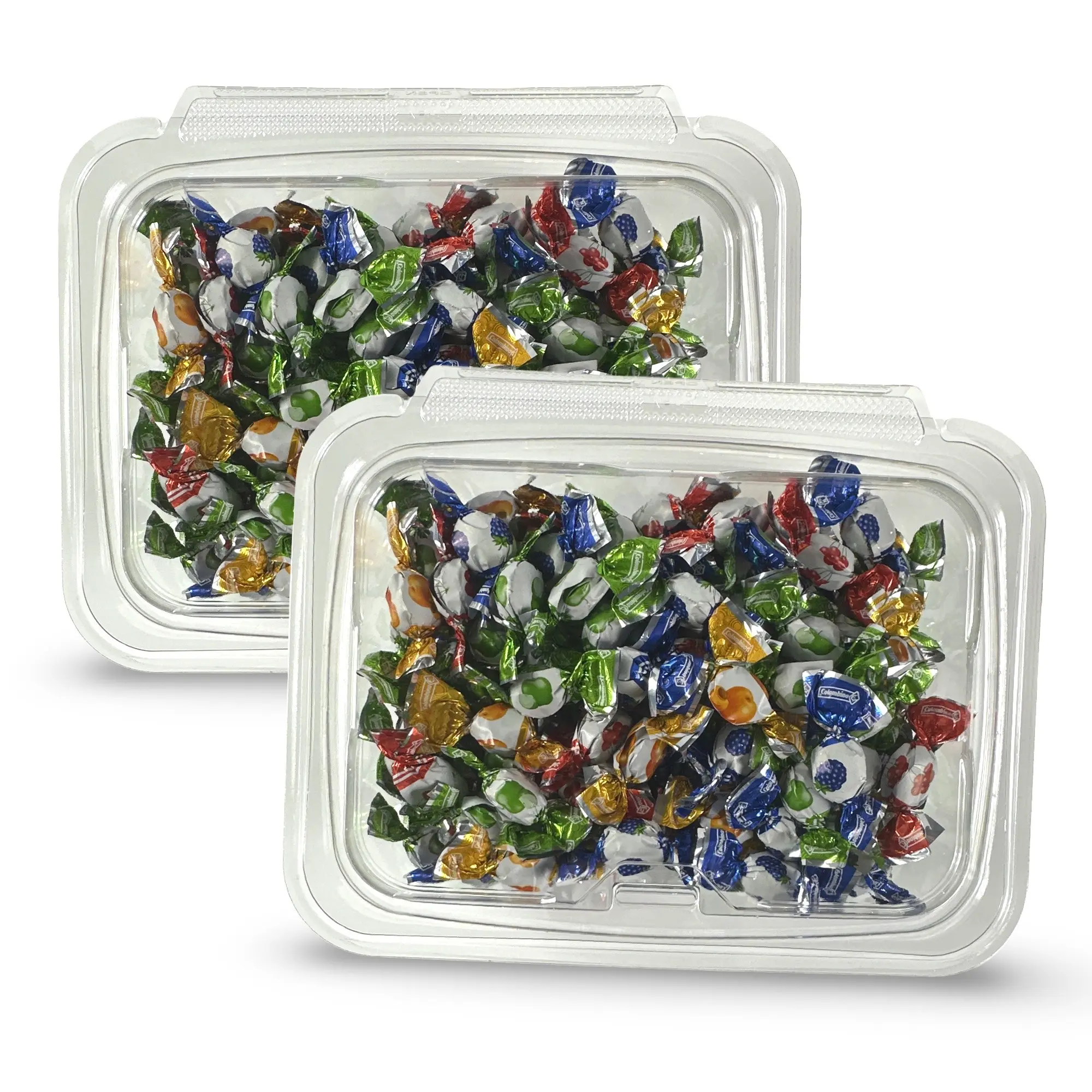 Mixed Flavor Delicate Mini Fruit Drops Nostalgic Grandma Candy | Cherry, Green Apple, Blackberry and Peach | 2 Bulk 8 Oz Tubs (1 Lb Total)