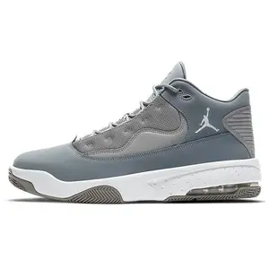 Jordan Max Aura 2 Synthetic Leather Mid-Top Retro Basketball Shoes for Men with Cushioning and Traction in Gray-White Trending Shoes, House White Official Shoes to Get / Maison Mihara