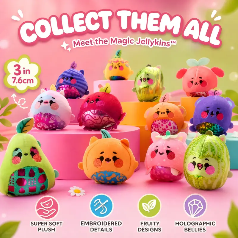2026 Magic Jellykin Mystery Jar - Soft, Squishy Collectible, Magical Reveal, Mystery Unboxing Experience (Slime & Squishy Toy for Hobbies Enthusiasts)