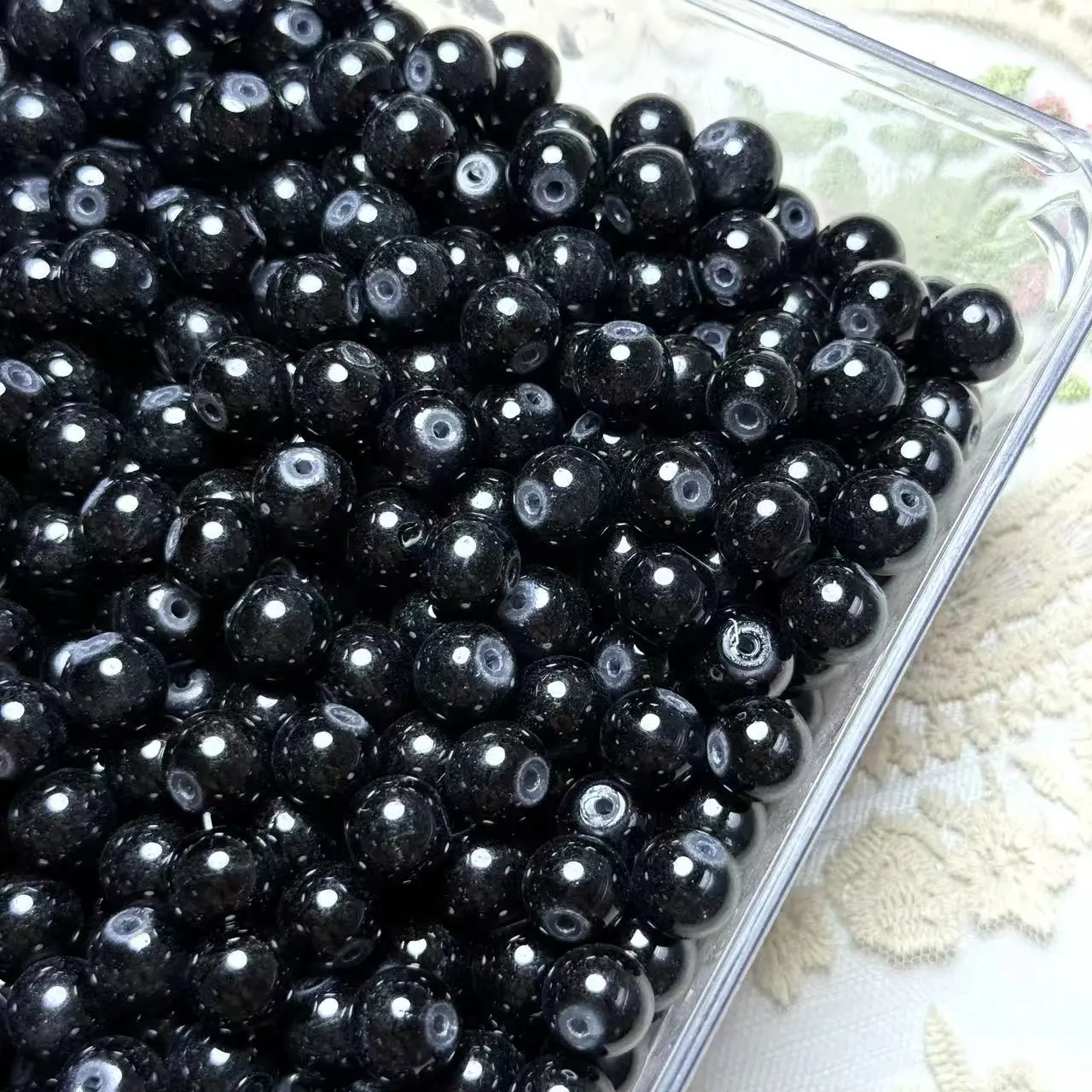 【A32】Solid Black Glass Bead  /75ml/ 100ml