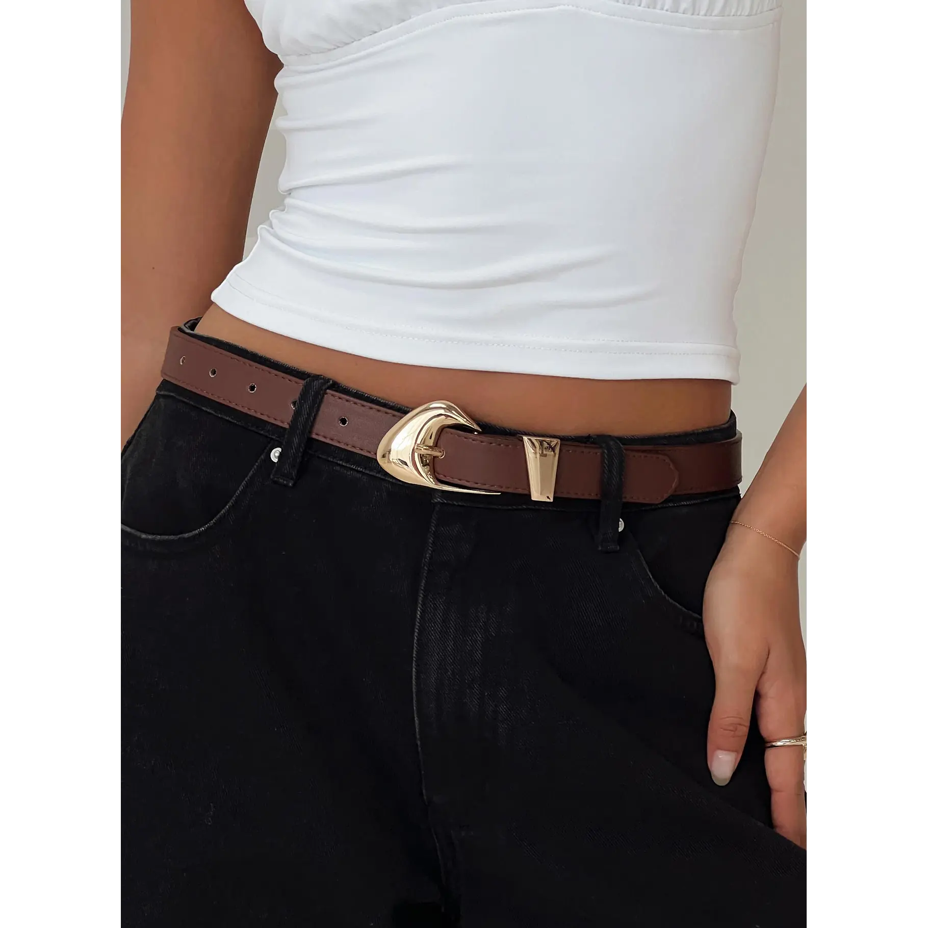 You're Strong Belt Dark Brown / Gold You're Strong Belt Dark Brown / Gold