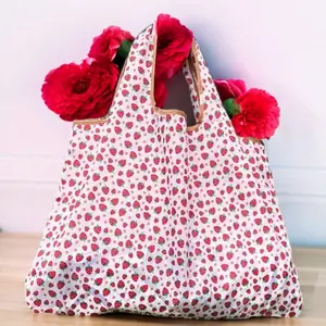 Strawberry Pattern Reusable Bags. Bag Tote