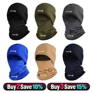 Ski Mask Fleece Windproof Balaclava for Women Men, Hat + Scarf Two-Piece Set Winter Face Mask, Cold Weather Neck Warmer Scarf Helmet Hood