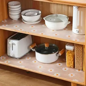 1 Roll Waterproof Cabinet Liner - Easy to Clean Plastic Mat, Kitchen Decorative Placemat, Waterproof, Oil-Proof, Non-Slip Durable Shelf Liner, Can Be Cut to Fit, Suitable for Kitchen, Refrigerator, Drawer Organization
