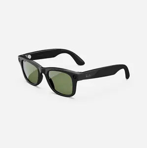 Ray-Ban Meta Wayfarer (Gen 1), Shiny Black / G15 Green, Large