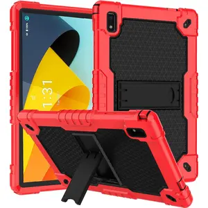 for BYYBUO Tablet 10.1 inch Android 14 Tablet Case with  Strap Hard  Hybrid Shockproof  Friendly Case for BYYBUO 10.1 inch Smartpad A10_L (Red/Black)