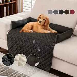 Non-Slip Pet Sofa Bed | Washable Cover with Support Cushion - Dog & Cat Furniture Protector Shaped Beds