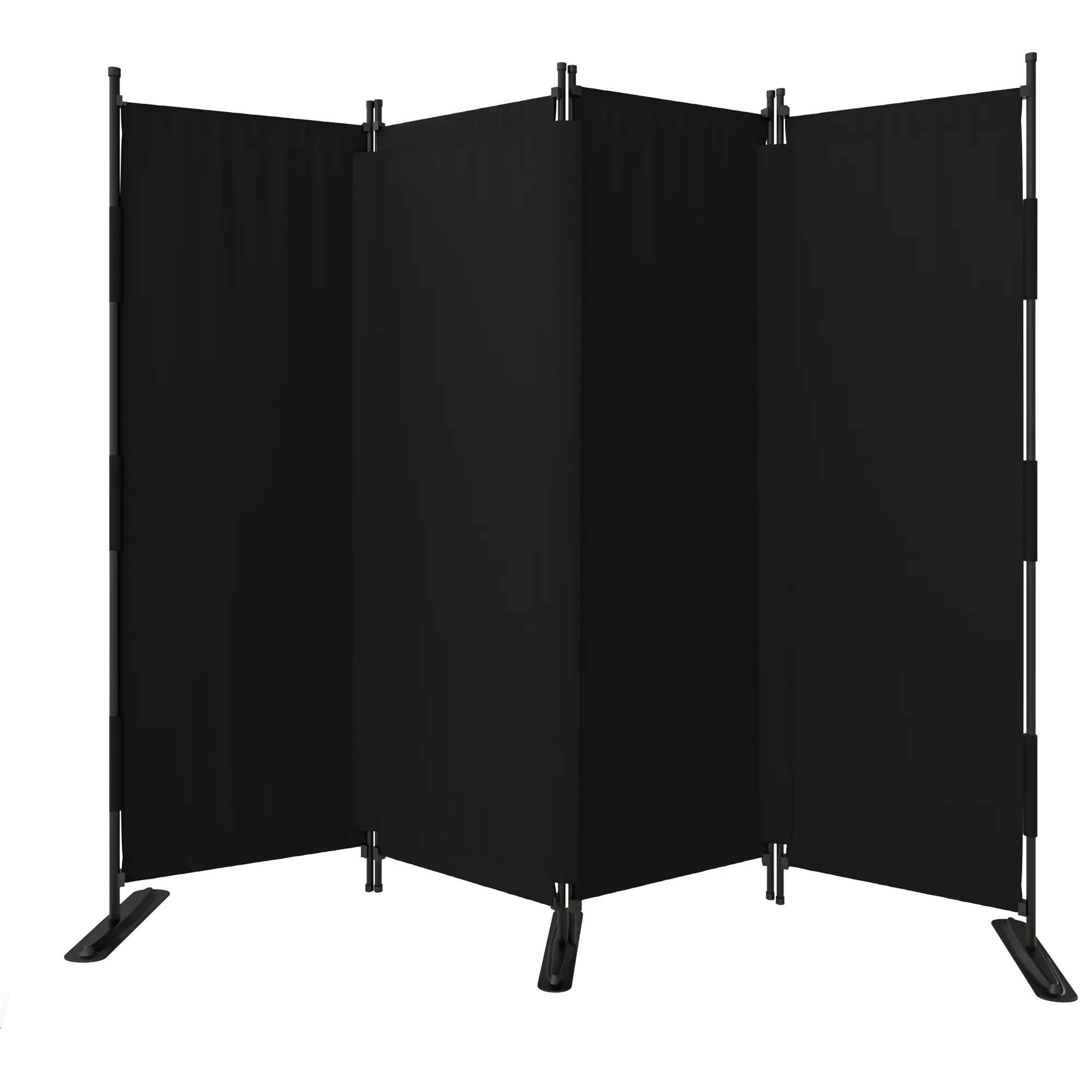 Room Divier Furniture Freestanding Room Partition, 4-Panel Upgraded Folding Privacy Screen, 88” Tall Separation with 3 Metal ft, Portable Wall Divider for Bedroom Living Room