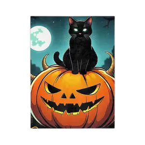 Spooky Cat Halloween Blanket, Cozy Microfiber Cover, Autumn Decor for Halloween Parties, Unique Gift for Cat Lovers, Suitable for Fall [...]