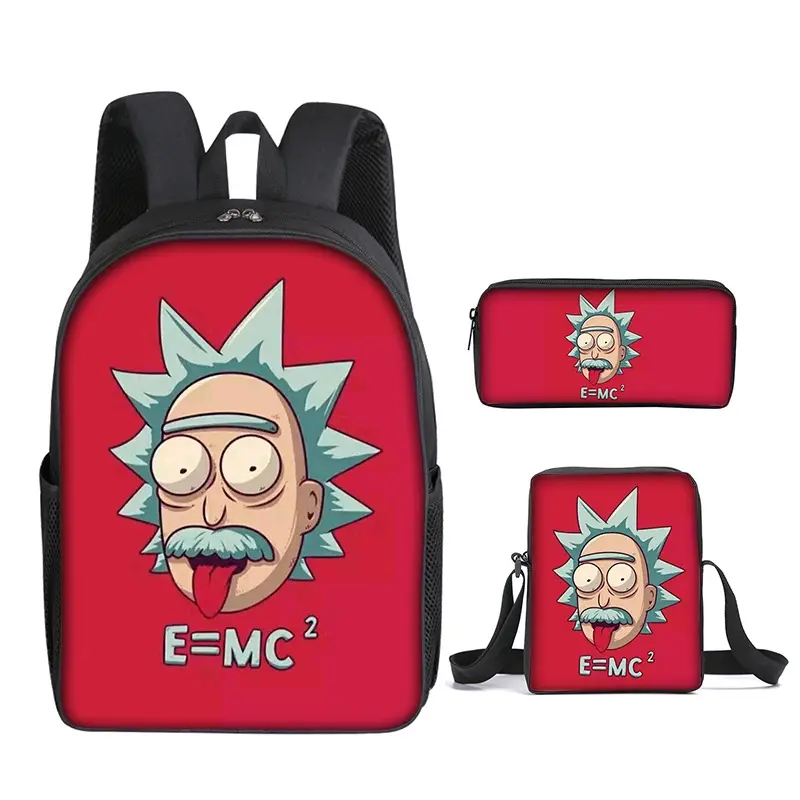 Sci-Fi Multiverse Explorer Squad 3-in-1 Bookbag Set | Ergonomic Student Backpack Insulated Lunch Bag Pencil Case | School Gift