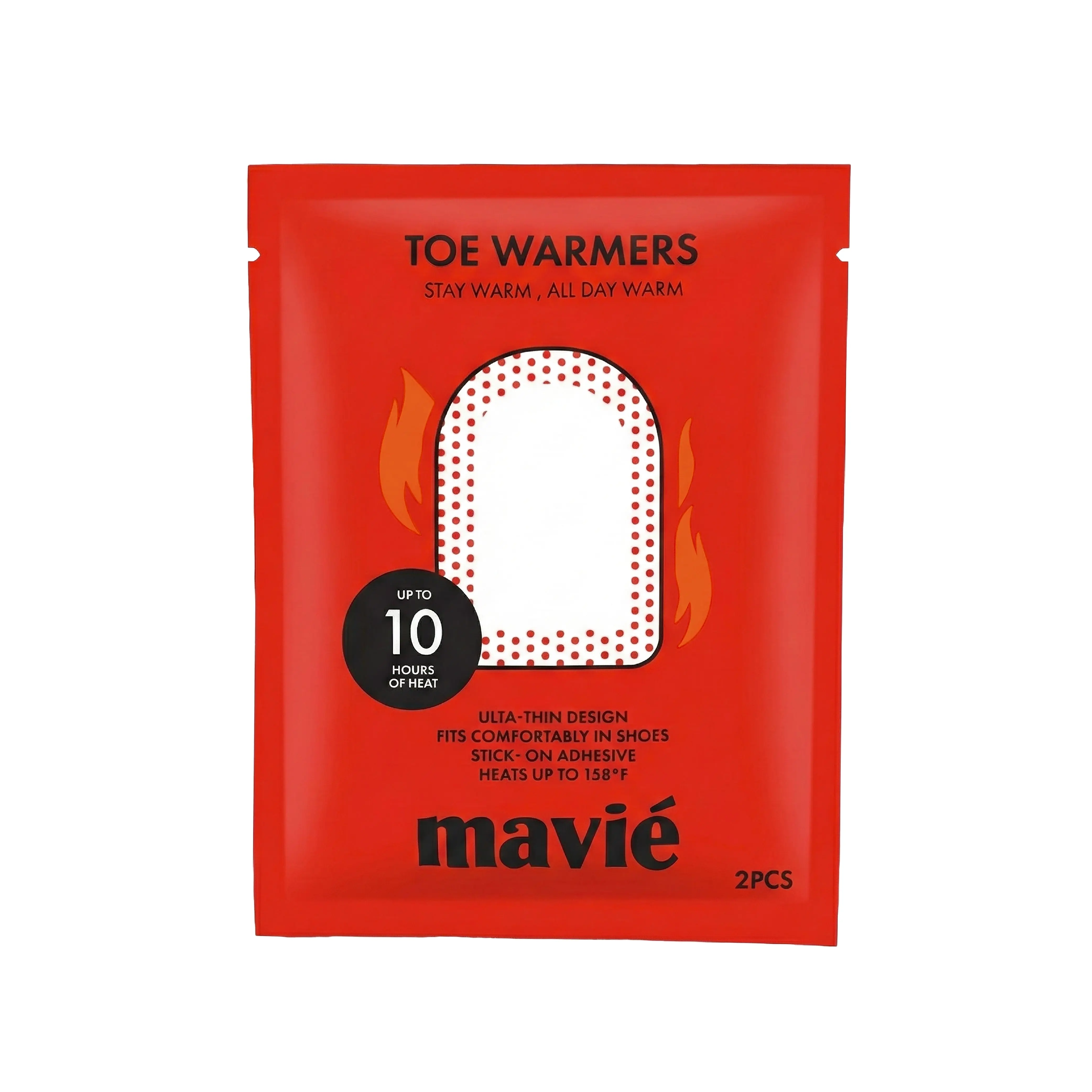 MAVIE Air-Activated Adhesive Toe Warmers Instant Heat, Includes 2 Warmers MAVIE Air-Activated Adhesive Toe Warmers Instant Heat, Includes 2 Warmers
