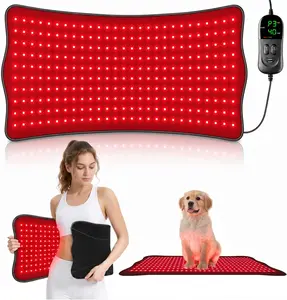 33'' x 14'' Red Light Therapy Mat for Body, Large Near Infrared Light Therapy Pad with 320 LEDs for Pain Relief, 660nm & 850nm Home Red Light Therapy Blanket for Back Belly Knee Joints Muscle