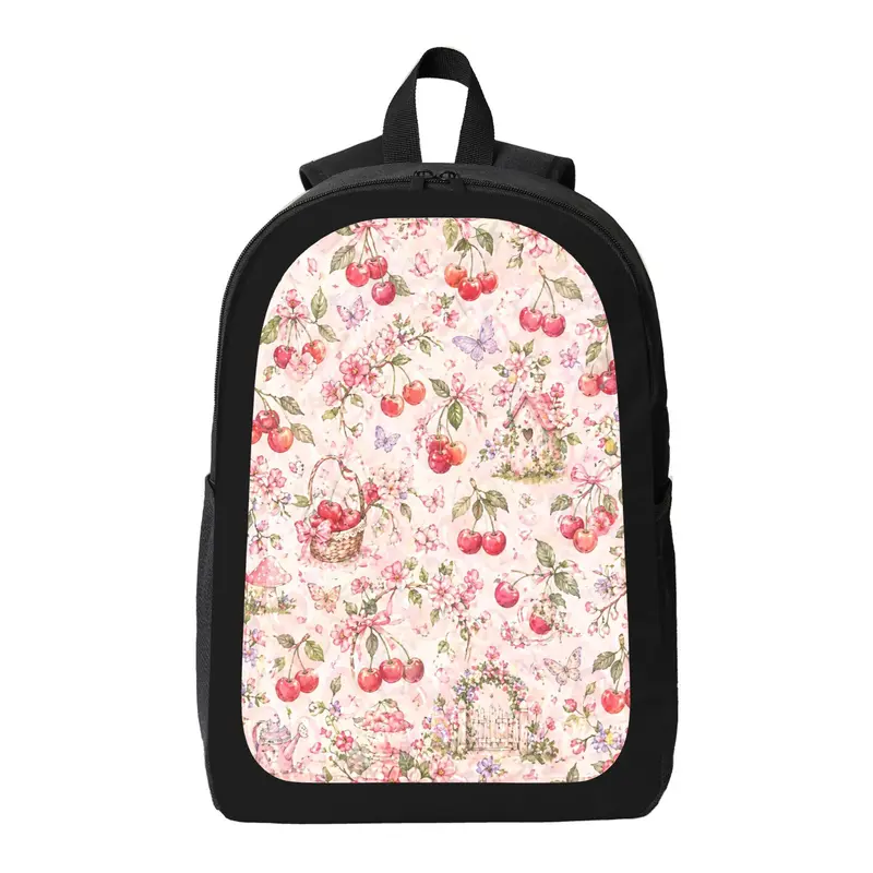 Women\'s Cherry Lightweight Quilted Casual Travel Mini Backpack Bookbag Amazon.com | Japanese Cherry Blossom Mini Backpack Purse for  main image 3