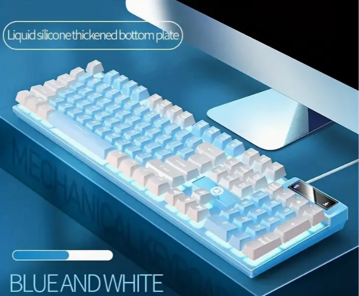 Wired Gaming Keyboard USB LED Lighting For Game Office E-sports