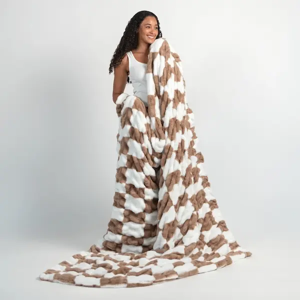Minky Couture Blanket - Trending Throw Blanket, Ultra-Soft & Stretchy, Signature Bubbly Texture, Comfy and Cozy for Couch & Bed, Home Decor for Cozy Aesthetic