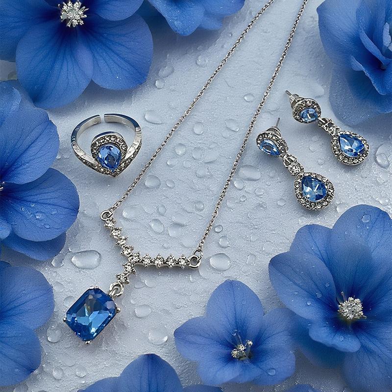 Gem de UGood Jewelry Set, Forged with Zicron Design with Love, Amplifies Statement and Aesthetics for Party Prom Occasions, Uplifts Confidence and Chic