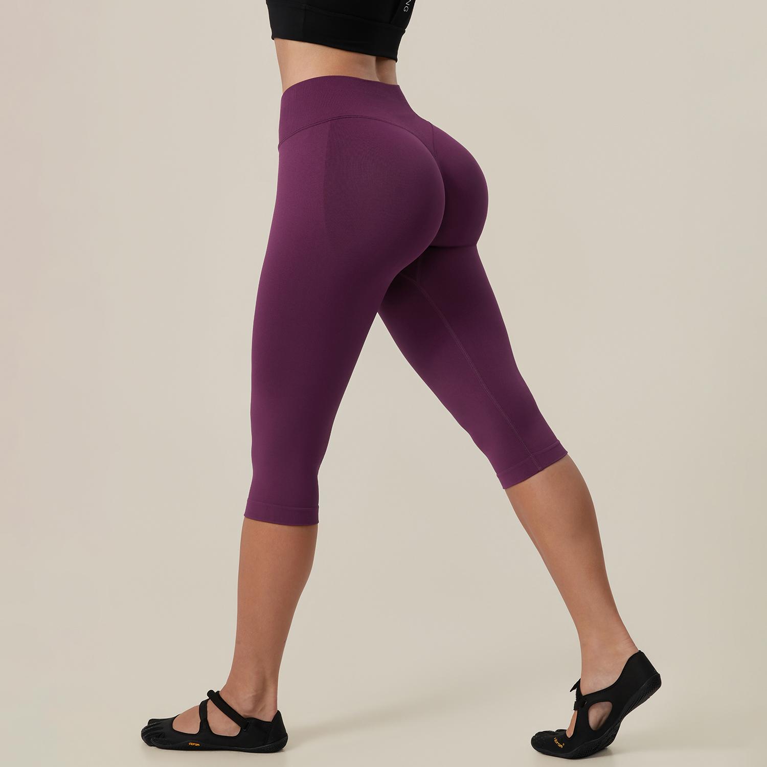 TIMEOFF Women's High Waist Capri Leggings - 4-Way Stretch Butt-Lifting High Hip Bottoms, Seamless Breathable Fabric, Tummy Control, Non-Slip Elastic Waistband, No Ride-Up | Ideal for Yoga, Gym | Women's Clothes, Clothes
