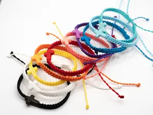 Christian Friendship Bracelets Faith Jewelry Gift Set – Adjustable Rope Bracelets (10 Pack Bulk Church Gifts)