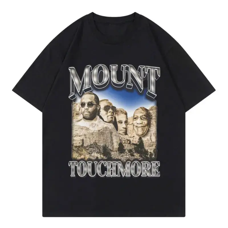 Funny P Diddy Mount Touchmore T Shirt Hip Hop Vintage Clothing Short Sleeve T-shirt Men's Fashion Streetwear T-shirts