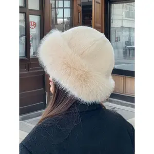 1pc Women's Fashion Autumn/Winter Mongolian Hat Plush Fluffy Skiing Cycling Warm Hat