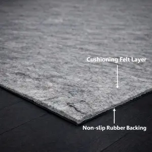 Custom cut Premium Durable Soft RugPad – Non-Slip backing, Cushioned & Floor Safe. Felt and Natural Rubber Rug Pad-Keep your rugs perfectly in place