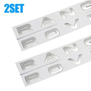 for Range Rover Emblem 3D Letters Replacement Part Badge Sticker Rear Body Decal Accessory (Silver)