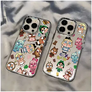 Cute cartoon Crybabys Phone Case For iPhone 17 16e 16 15 14 13 12 11 mini Pro Max X XR XSMAX 8 7 Air Plus Transparent Soft Cover