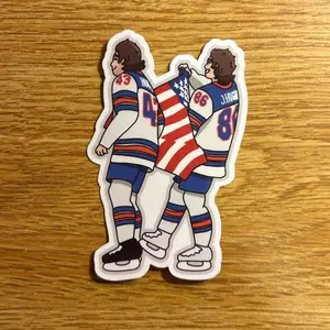 Jack and Quinn Hughes Sticker | Team USA | Water Resistant