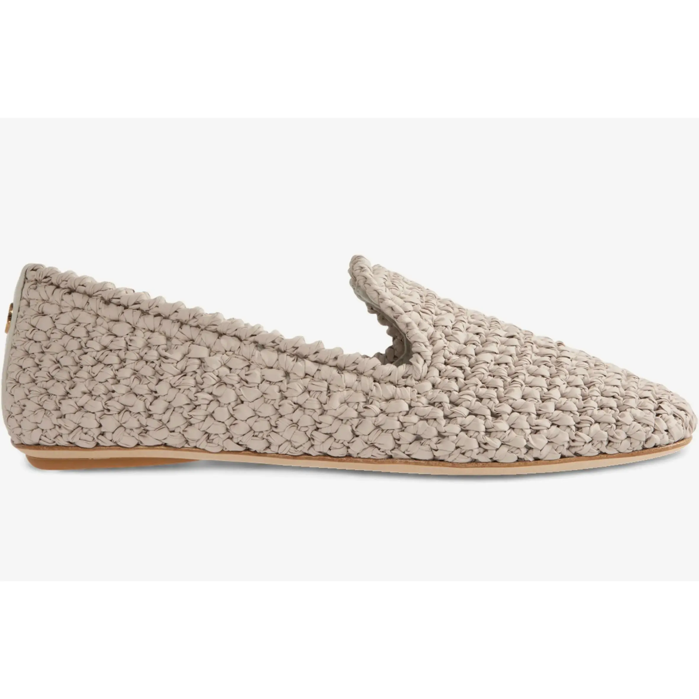 Moncler Women's Weaver Interwoven Loafers - Tan Size 9W (MSRP: $1,050)