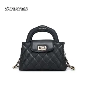 DENUONISS Women's Quilted Handbag - Quilted Bag with Gold Hardware, Chain Detail, Spring Summer Fashion Design, Versatile Single Shoulder Crossbody Bag for Daily Wear, Party Use, Ideal Gift for Girlfriend