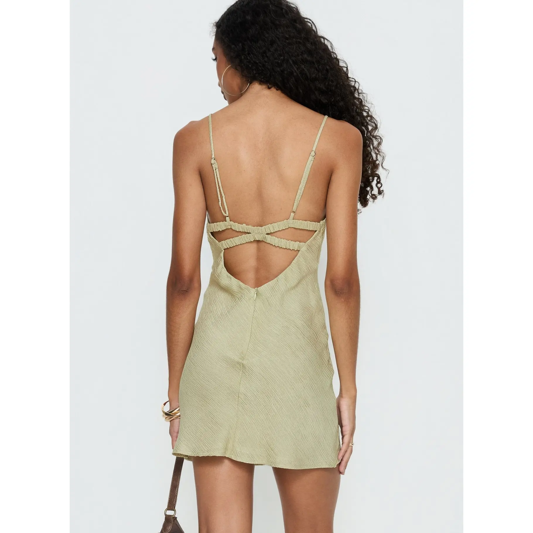 knee length dresses for ladies Makaia Balconette Mini Dress White