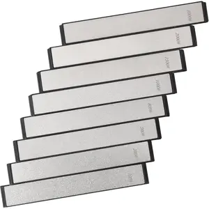 8 Pcs Diamond Knife Sharpening Stones for RX-008 RX-009 Knife Sharpener Fixed-Angle Kit, Professional Whetstone Set With Base: 100/200/500/800/1000/1500/2000/3000 Grit