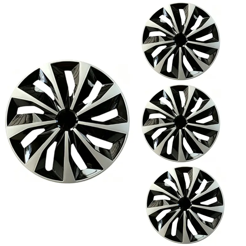 16 inch 4-piece Set Hubcaps Replacement for Steel Wheel(Non-Alloy), Hubcap WheelCover Replacement Set, Hub Caps Wheel Rim Cover Exterior Accessories, Universal Wheel Rim Cover R16 Stylish Car Decor Wheel Covers for Toyota Camry Nissan Mazda
