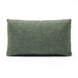 Malolo 20"X12" Green Basketweave Rectangular Vegan-Down Throw Pillow Cover