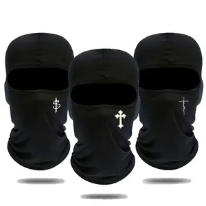 Black Balaclava - Full Face Cover, Elastic Fabric, Lightweight & Moisture-Wicking, Ideal for Summer Outdoor Activities, Outdoor Headwear | Stylish Headgear | Moisturewicking Fabric