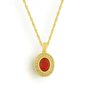 EVRY JEWELS Gold or Silver Plated Women's First Kiss Necklace