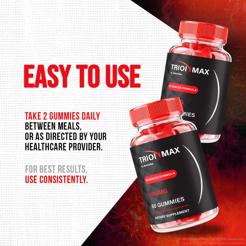 Trion Max Gummies - Advanced Formula 1000mg Gummies with Natural Ingredients for Health & Wellness