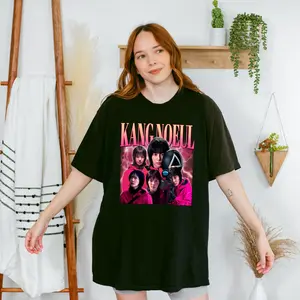 Kang Noeul Squid Game T-Shirt, Player T-Shirt, 90s Style, Vintage Aesthetic Graphic Tee, Unisex Graphic Tee For Man & Woman