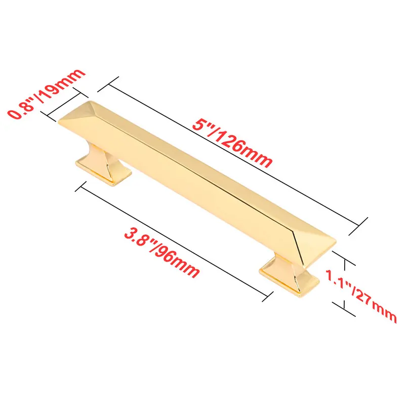 Utopia Alley HW347PLGD011-10 Tristan Pull Handle - Decorative Cabinet Drop Pull Handles for Cabinets and Drawers - Vintage Cabinet Hardware with Hand Finished Polished Gold - Metal Drawer Pull Handle, 3.75" Center to Center, 10 Pack
