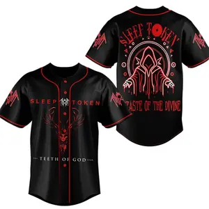 Sleep Token Band Baseball Jersey – Gothic Rock Streetwear Jersey