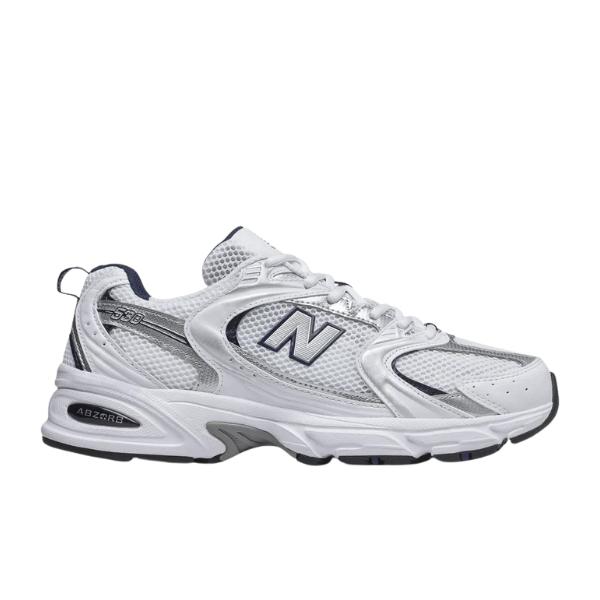 New Balance Unisex 530 Sneaker WHITE with NATURAL INDIGO