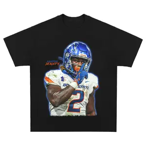 🏈 🔥 ASH.TON JEA.NTYY Tee Shirt Vintage 90s Football Graphic Tee for Men Women Fans Y2k Streetwear