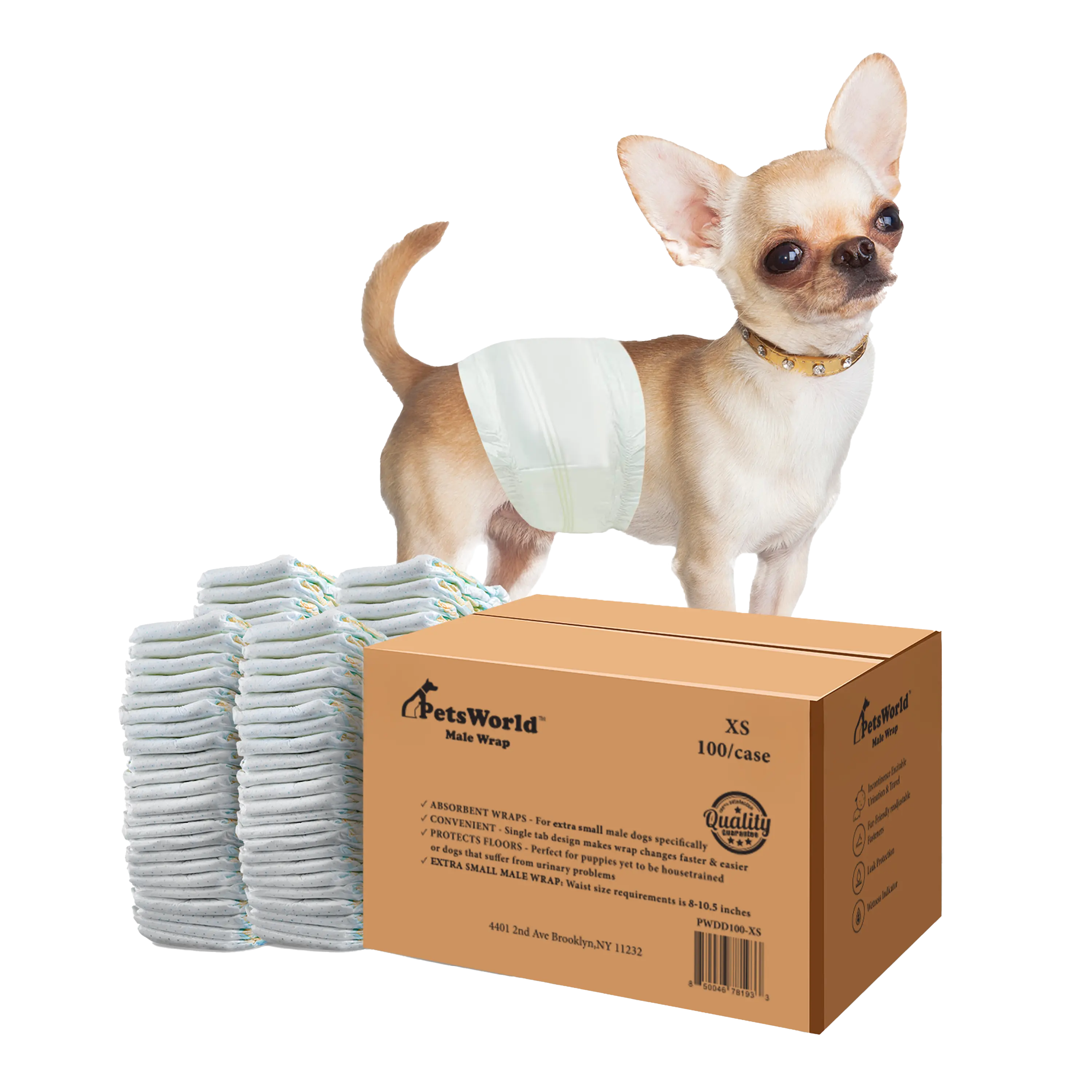 PetsWorld Dog Diapers Male - Super Absorbent, Fur-Friendly Belly Bands PetsWorld Dog Diapers Male - Super Absorbent, Fur-Friendly Belly Bands