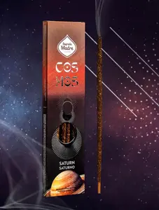 Saturn Cosmos Incense - Myrrh & Cypress Aroma for Cosmic Energy Balance 60 Min Immersive Experience Handmade Stick