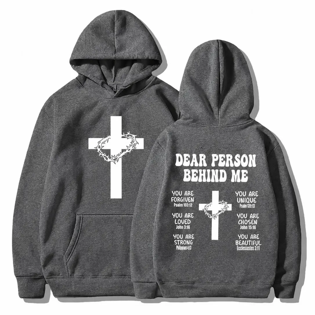 Unisex Christian Fitted 270G Fleece Lining Drawstring Hoodie with Bible Verse Long Sleeve Inspirational Sports Sweatshirt Faith Cross Graphic Printed Pullover Hoodie Casual Fall & Winter Wear